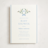 "Southern Mallard Duck" - Baby Shower Invitations in Powder by Rebecca Marchese - Front