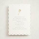 "Foil Rattle" - Baby Shower Invitations in Cotton by Stacy Maalouf - Front