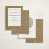 "Foil Rattle" - Baby Shower Invitations in Cotton by Stacy Maalouf - Back of Card Options