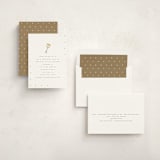 "Foil Rattle" - Baby Shower Invitations in Cotton by Stacy Maalouf - Assembled