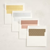 "Foil Rattle" - Baby Shower Invitations in Cotton by Stacy Maalouf - Envelope Liner Options