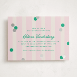 "Preppy Confetti" - Baby Shower Invitations in Peony by Olivia Raufman - Front