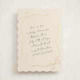 "Tied with Love" - Baby Shower Invitations in Linen by Joyce Pinheiro - Front