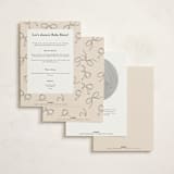 "Tied with Love" - Baby Shower Invitations in Linen by Joyce Pinheiro - Back of Card Options