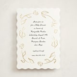 "Golden Flowers" - Baby Shower Invitations in Cloud by Ani Somi - Front