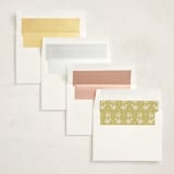 "Golden Flowers" - Baby Shower Invitations in Cloud by Ani Somi - Envelope Liner Options