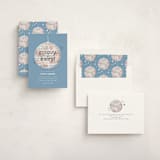"Groovy Baby" - Baby Shower Invitations in Cobalt by Janna Sue Design - Assembled