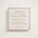 "Sugar" - Baby Shower Invitations in Lavender by Pati Cascino - Front