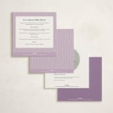 "Sugar" - Baby Shower Invitations in Lavender by Pati Cascino - Back of Card Options