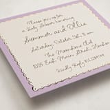 "Sugar" - Baby Shower Invitations in Lavender by Pati Cascino - Detail