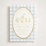 "Vintage goose" - Baby Shower Invitations in Sky by Creo Study - Front