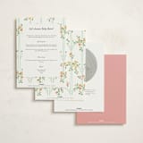 "Petite greenhouse" - Baby Shower Invitations in Strawberry by Jennifer Wick - Back of Card Options