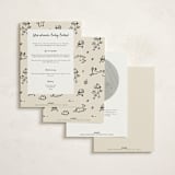 "Bundle of Joy Sketches" - Baby Shower Invitations in Onyx by Cass Loh - Back of Card Options
