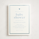 "Heartbeat" - Baby Shower Invitations in Provincial Blue by Stacey Meacham - Front