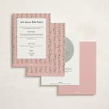 "Trellis" - Baby Shower Invitations in Mulberry by Sarah Knight - Back of Card Options