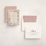 "Trellis" - Baby Shower Invitations in Mulberry by Sarah Knight - Assembled