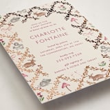 "Trellis" - Baby Shower Invitations in Mulberry by Sarah Knight - Detail