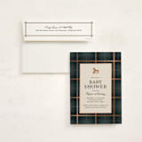 "Wesley" - Baby Shower Invitations in Juniper by Kate Ahn - With Envelope