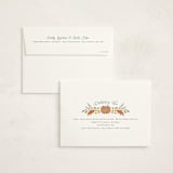 "Pumpkins + Bows" - Baby Shower Invitations in Cornflower by Laura Hankins - FREE Recipient Addressing