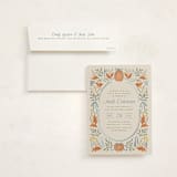 "Pumpkins + Bows" - Baby Shower Invitations in Cornflower by Laura Hankins - With Envelope