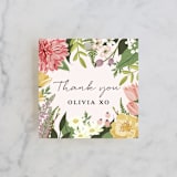 "Flowers & Greens" - Bridal Shower Favor Tags in Blush by Susan Moyal - Front