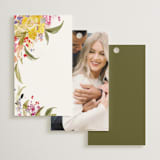 "Garden Floral Dash" - Bridal Shower Favor Tags in Confetti by Grace Kreinbrink - Back of Card Options