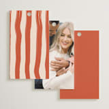 "Bridal Crest" - Bridal Shower Favor Tags in Peach by Sherley Ferreira - Back of Card Options