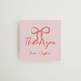 "Cottage Ribbons" - Bridal Shower Favor Tags in Strawberry by Elly - Front