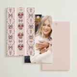 "Bridal Shower Wallpaper" - Bridal Shower Favor Tags in Pink Petals by Hanna Symonovych - Back of Card Options