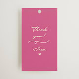 "Le Cake" - Bridal Shower Favor Tags in Azalea by Tina Faselli - Front