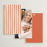 "Minimal bow" - Bridal Shower Favor Tags in Wave by Creo Study - Back of Card Options