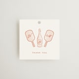 "Pickleball & Prosecco" - Bridal Shower Favor Tags in Citrus by Ashlee Townsend - Front