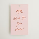 "Classique" - Bridal Shower Favor Tags in Poppy by Susan Zinader - Front