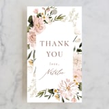 "Floral Wisp" - Bridal Shower Favor Tags in Rose by Susan Moyal - Front