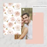 "Floral Wisp" - Bridal Shower Favor Tags in Rose by Susan Moyal - Back of Card Options