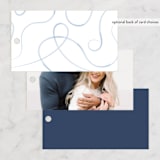 "Bow" - Bridal Shower Favor Tags in Dusty Blue by Corinne Malesic - Back of Card Options