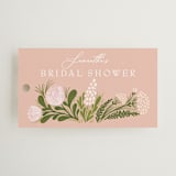 "Floral Harvest" - Bridal Shower Favor Tags in Rose by Paper Sun Studio - Front