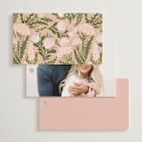 "Floral Harvest" - Bridal Shower Favor Tags in Rose by Paper Sun Studio - Back of Card Options