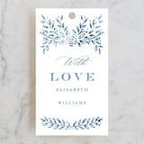 "Royal" - Bridal Shower Favor Tags in Cobalt by Petra Kern - Front