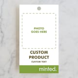 "Portrait" - Bridal Shower Favor Tags in Charcoal by Minted - Front