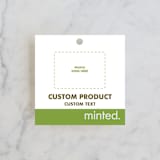 "square" - Bridal Shower Favor Tags in Charcoal by Minted - Front