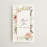 "Organic Florals" - Bridal Shower Favor Tags in Blush by Susan Moyal - Front
