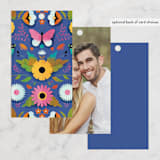 "Bridal Fiesta" - Bridal Shower Favor Tags in Aqua by Laura Moyer - Back of Card Options