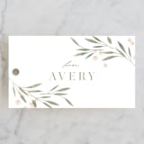 "Leafy Crown" - Bridal Shower Favor Tags in Petal by Kristie Kern - Front