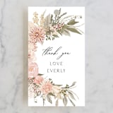 "Boho Botanical " - Bridal Shower Favor Tags in Blush by Susan Moyal - Front