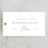 "Gilded Border" - Bridal Shower Favor Tags in Silk by Kelly Schmidt - Front