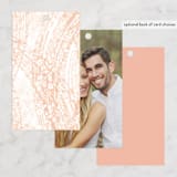 "Here Comes the Bride" - Bridal Shower Favor Tags in Coral by Paper Sun Studio - Back of Card Options