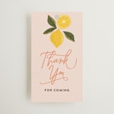 "Lemonade" - Bridal Shower Favor Tags in Blush by That Girl Press - Front
