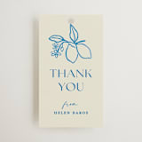 "Mediterraneo" - Bridal Shower Favor Tags in Cobalt by Pati Cascino - Front