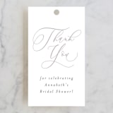 "Posh" - Bridal Shower Favor Tags in Waterlily by Melanie Kosuge - Front